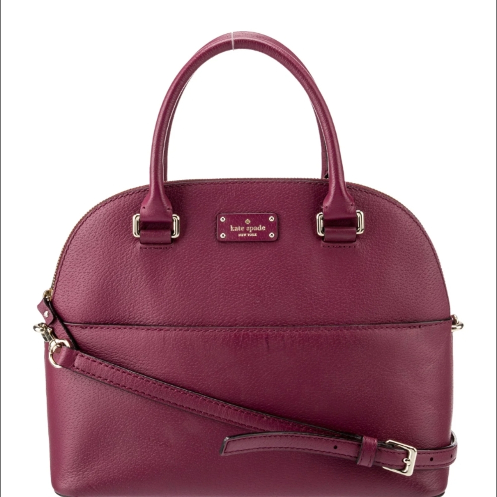 Kate Spade Purple Satchel with Gold Accents